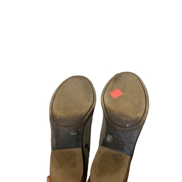 LUCKY BRAND Tan ZIPPER Almond Toe Side Zip Bootie-Size 7 - Picture 10 of 10